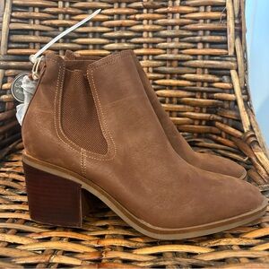 MIA Brown Leather Ankle Booties